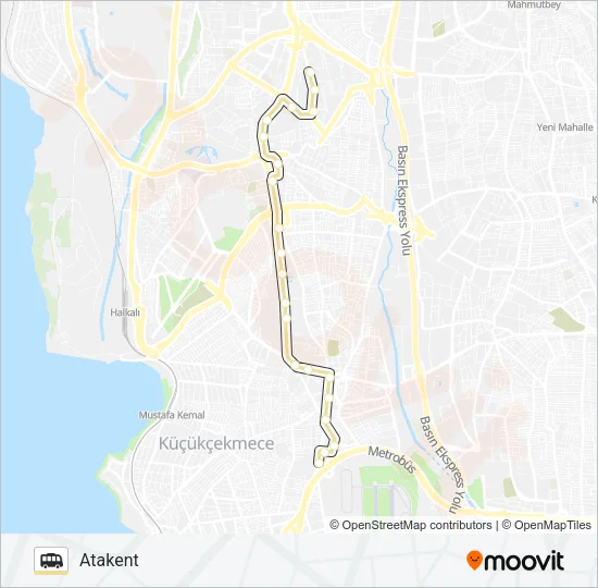 A215+A216 minibüs / dolmuş Hattı Haritası
