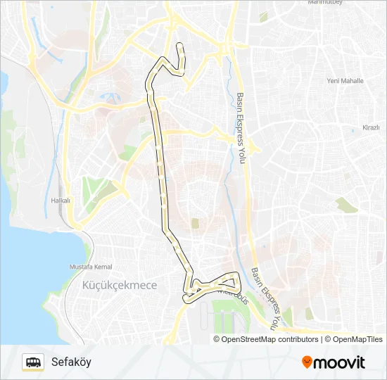 A215+A216 Dolmus & Minibus Line Map