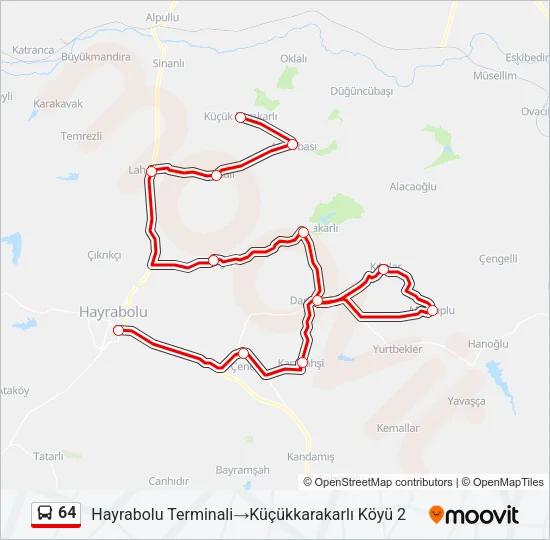 64 Bus Line Map