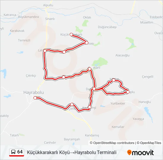 64 Bus Line Map