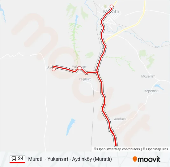 24 Bus Line Map