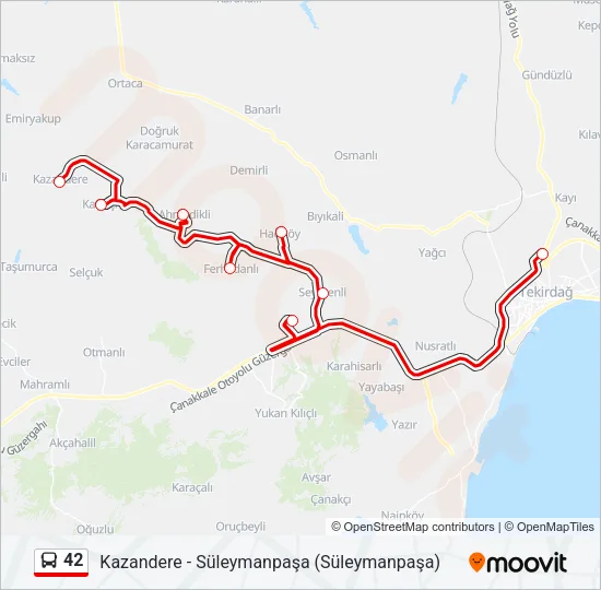 42 Bus Line Map