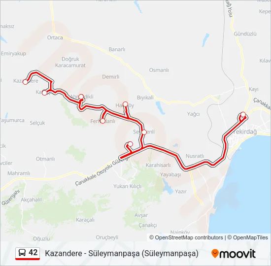 42 Bus Line Map
