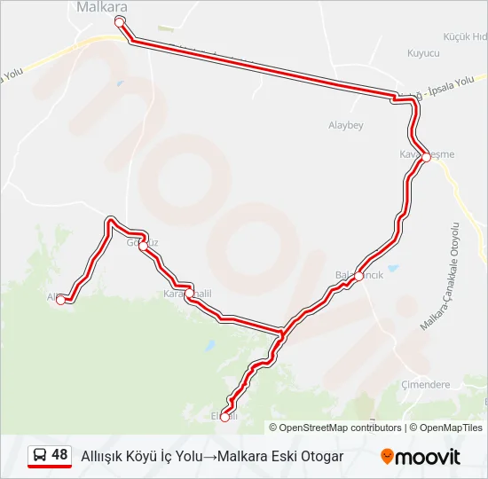 48 Bus Line Map