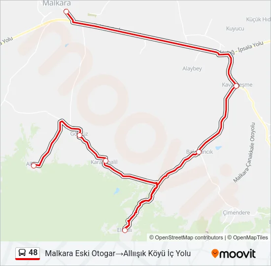 48 Bus Line Map