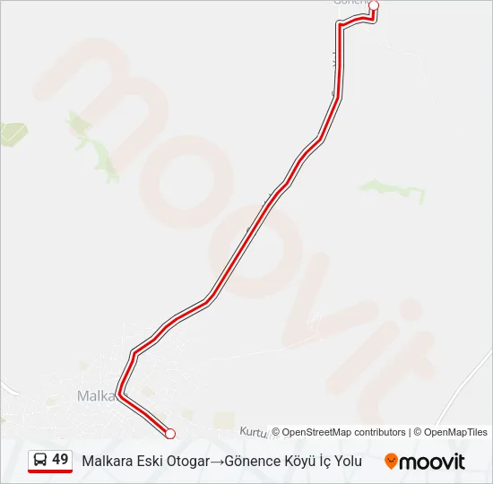 49 Bus Line Map