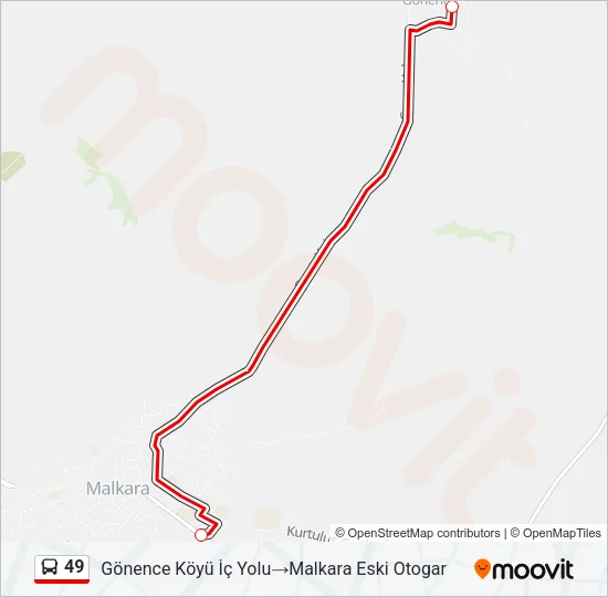 49 Bus Line Map