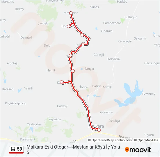 59 Bus Line Map
