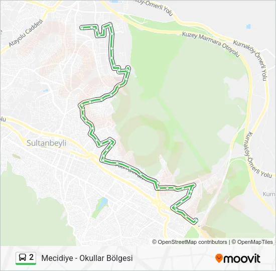 2 Bus Line Map