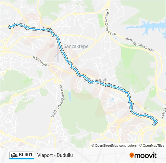 BL401 Dolmus & Minibus Line Map