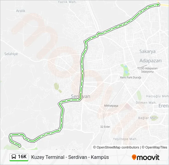 16K Bus Line Map