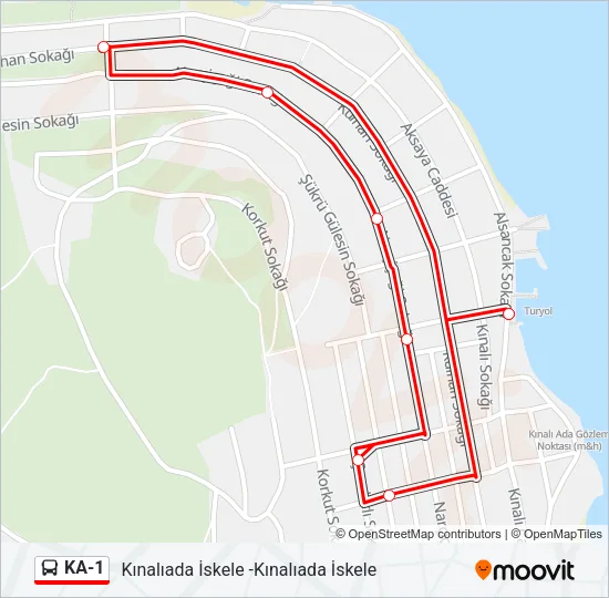 KA-1 Bus Line Map