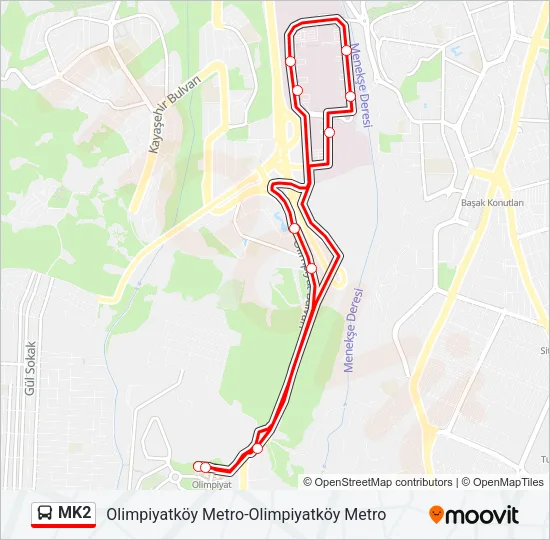 MK2 Bus Line Map