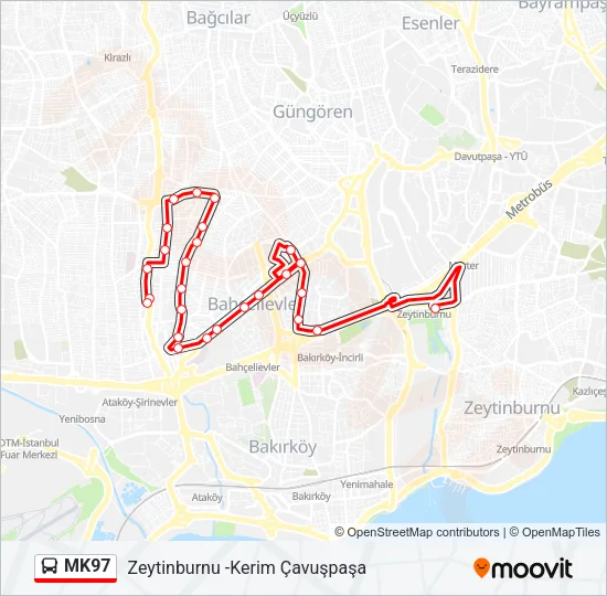 MK97 Bus Line Map