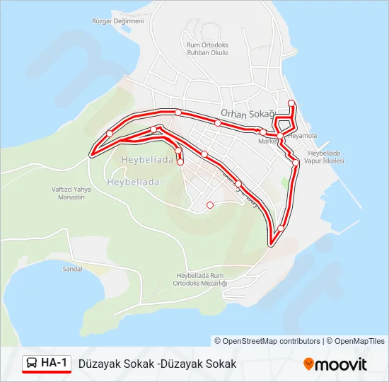 HA-1 Bus Line Map