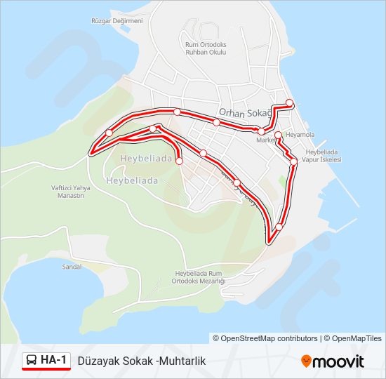 HA-1 bus Line Map