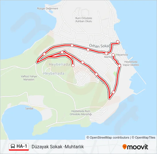 HA-1 Bus Line Map