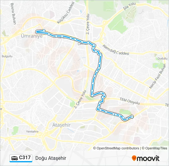 C317 Dolmus & Minibus Line Map