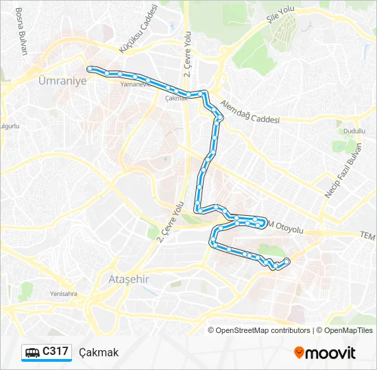 C317 Dolmus & Minibus Line Map