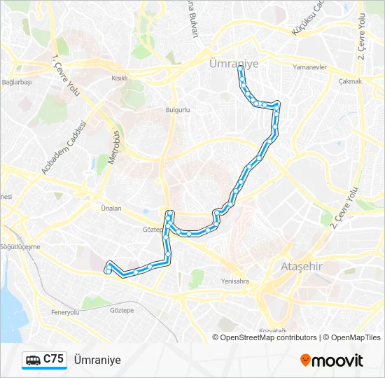 C75 Dolmus & Minibus Line Map