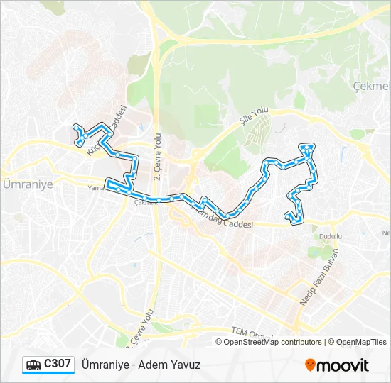 C307 Dolmus & Minibus Line Map