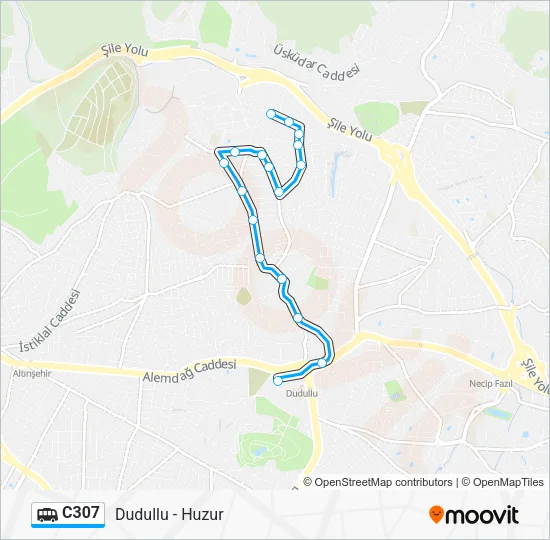 C307 Dolmus & Minibus Line Map