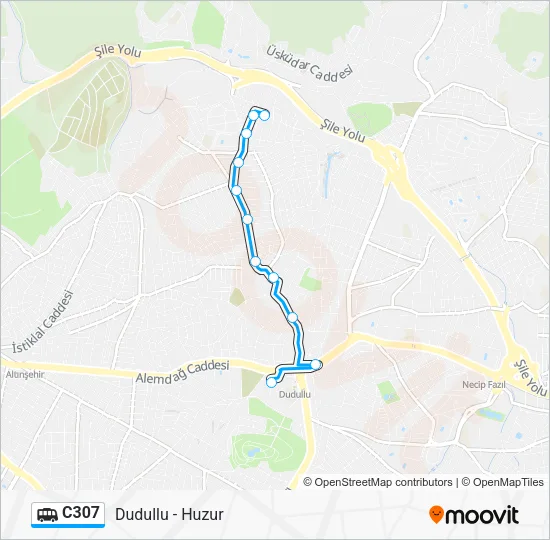 C307 Dolmus & Minibus Line Map