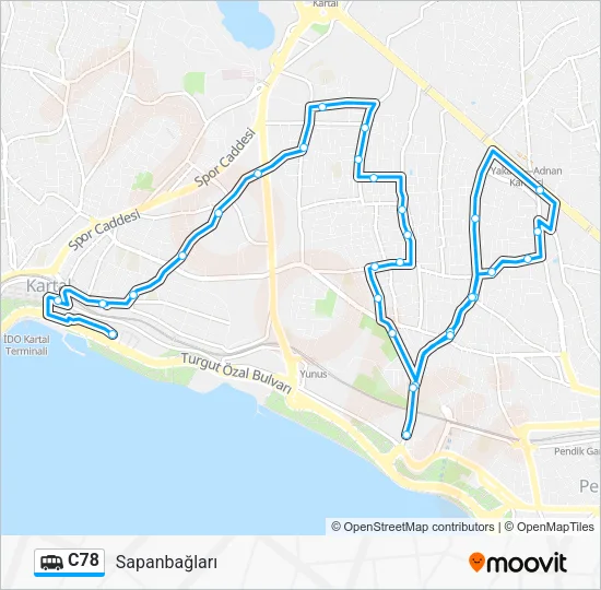 C78 Dolmus & Minibus Line Map