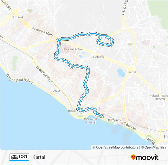C81 Dolmus & Minibus Line Map