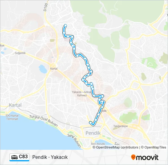 C83 Dolmus & Minibus Line Map