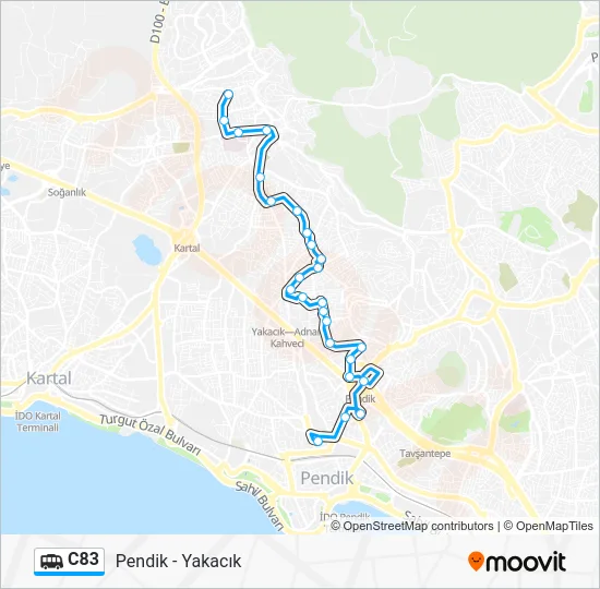 C83 Dolmus & Minibus Line Map