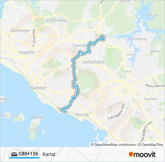 C80+126 Dolmus & Minibus Line Map