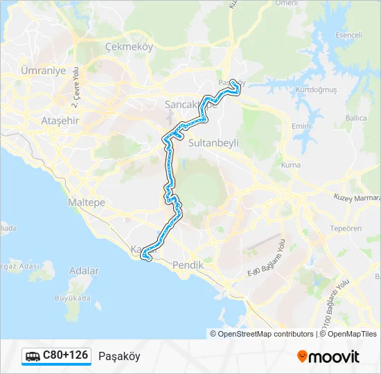 C80+126 Dolmus & Minibus Line Map