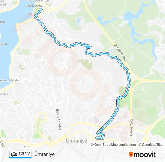 C312 Dolmus & Minibus Line Map