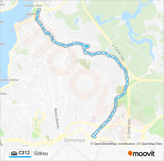 C312 Dolmus & Minibus Line Map