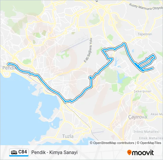 C84 Dolmus & Minibus Line Map