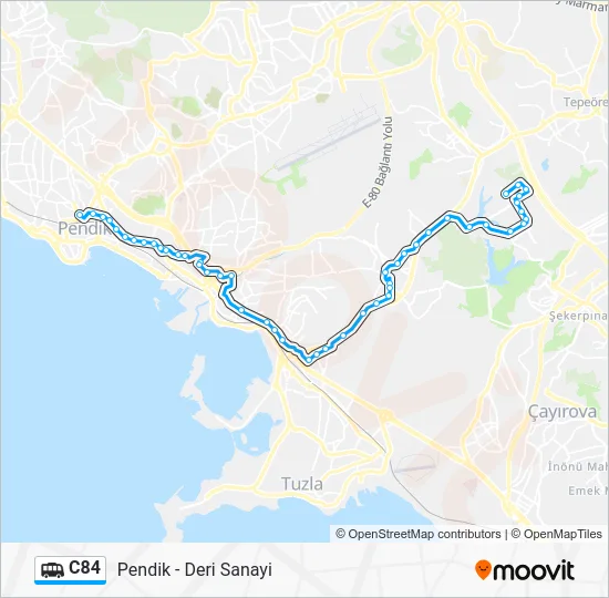 C84 Dolmus & Minibus Line Map