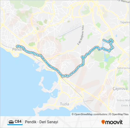 C84 Dolmus & Minibus Line Map