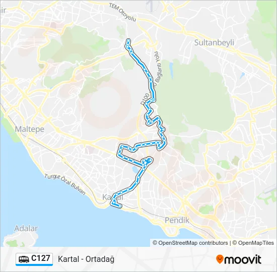 C127 Dolmus & Minibus Line Map