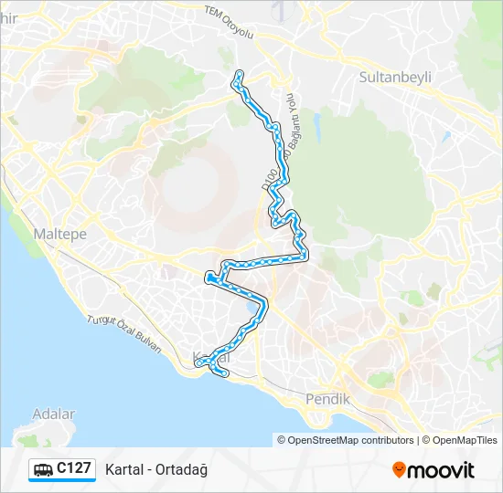 C127 Dolmus & Minibus Line Map