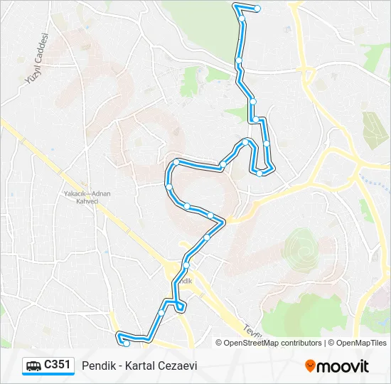 C351 Dolmus & Minibus Line Map