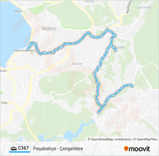 C367 Dolmus & Minibus Line Map