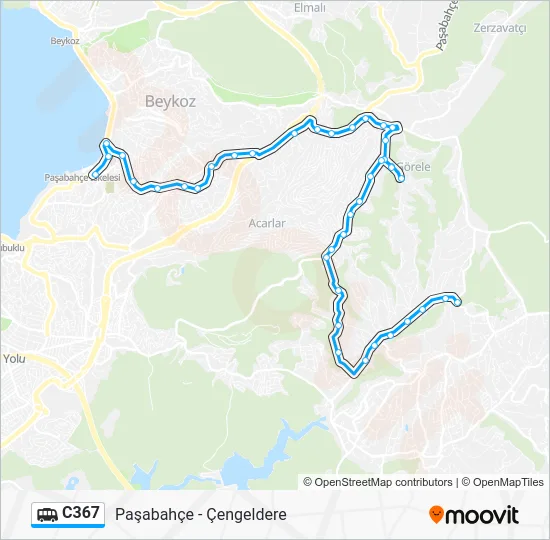 C367 Dolmus & Minibus Line Map