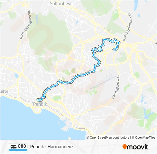 C88 Dolmus & Minibus Line Map
