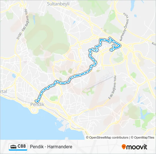 C88 Dolmus & Minibus Line Map