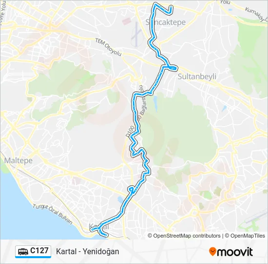 C127 Dolmus & Minibus Line Map