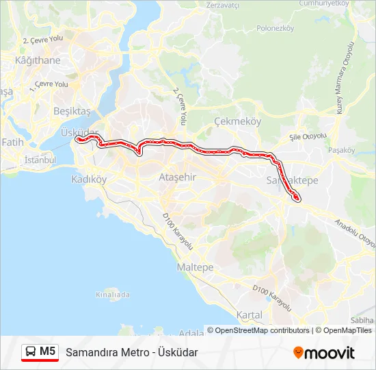 M5 Route: Schedules, Stops & Maps - Üsküdar Marmaray-Samandıra Metro ...