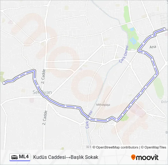 ML4 Dolmus & Minibus Line Map