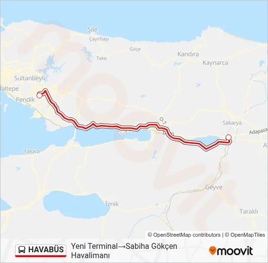 HAVABÜS  Line Map