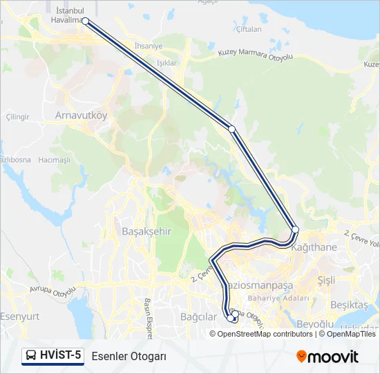 HVİST-5 Bus Line Map